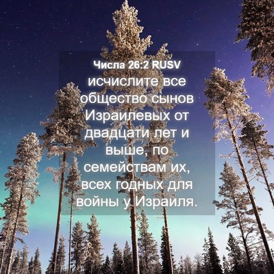 Picture 04 - Числа 26:2 RUSV - исчислите все общество - Bible Verse Picture