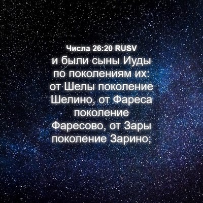 Picture 04 - Числа 26:20 RUSV - и были сыны Иуды по - Bible Verse Picture