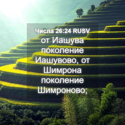 Picture 04 - Числа 26:24 RUSV - от Иашува поколение - Bible Verse Picture