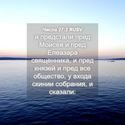 Picture 04 - Числа 27:2 RUSV - и предстали пред Моисея и - Bible Verse Picture
