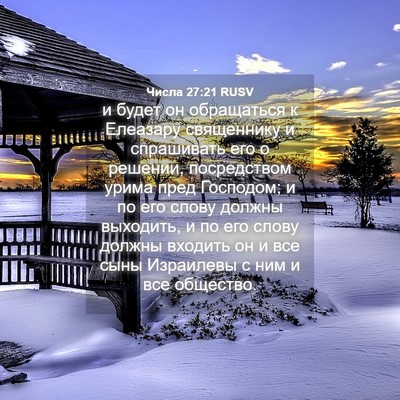 Picture 04 - Числа 27:21 RUSV - и будет он обращаться к - Bible Verse Picture