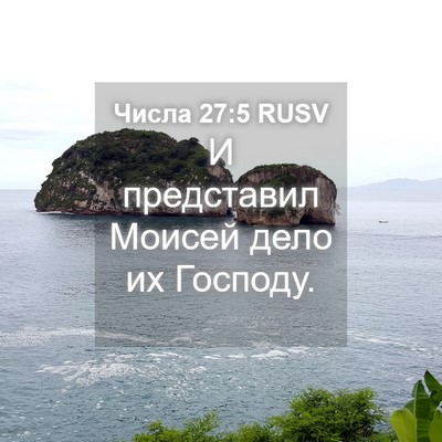 Picture 04 - Числа 27:5 RUSV - И представил Моисей дело - Bible Verse Picture