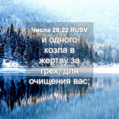 Picture 04 - Числа 28:22 RUSV - и одного козла в жертву за - Bible Verse Picture