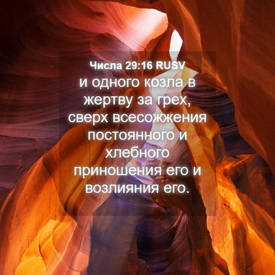 Picture 04 - Числа 29:16 RUSV - и одного козла в жертву за - Bible Verse Picture