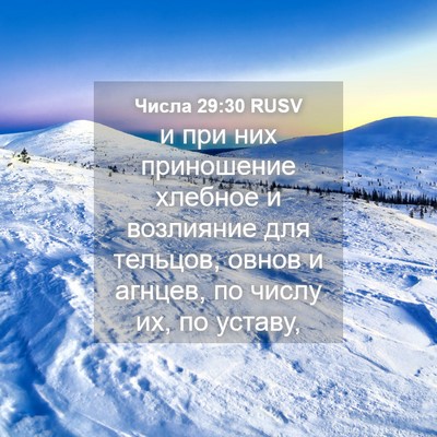 Picture 04 - Числа 29:30 RUSV - и при них приношение - Bible Verse Picture