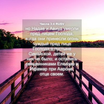 Picture 04 - Числа 3:4 RUSV - но Надав и Авиуд умерли - Bible Verse Picture
