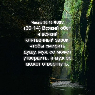 Picture 04 - Числа 30:13 RUSV - (30-14) Всякий обет и всякий - Bible Verse Picture