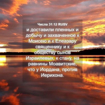 Picture 04 - Числа 31:12 RUSV - и доставили пленных и - Bible Verse Picture