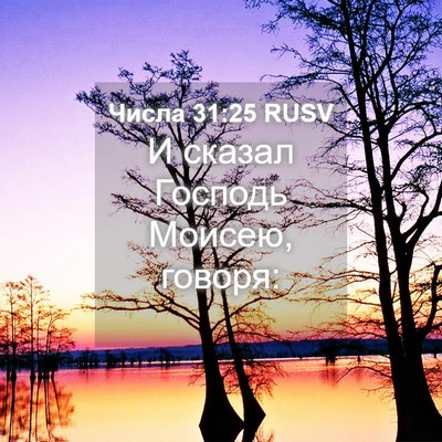 Picture 04 - Числа 31:25 RUSV - И сказал Господь Моисею, - Bible Verse Picture