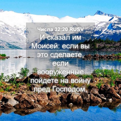 Picture 04 - Числа 32:20 RUSV - И сказал им Моисей: если вы - Bible Verse Picture