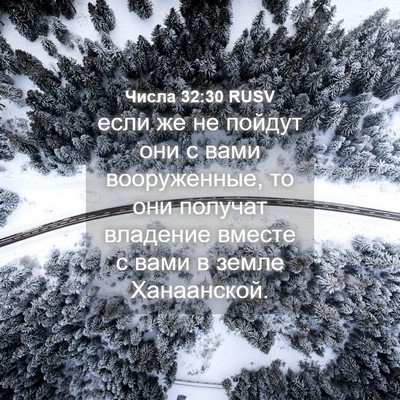 Picture 04 - Числа 32:30 RUSV - если же не пойдут они с - Bible Verse Picture