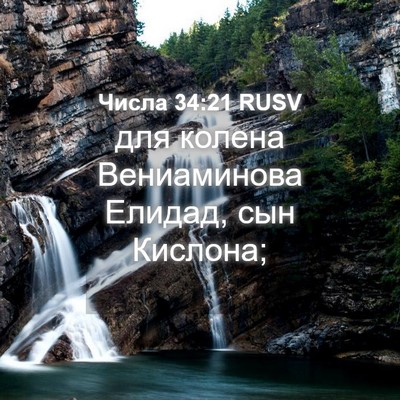 Picture 04 - Числа 34:21 RUSV - для колена Вениаминова - Bible Verse Picture