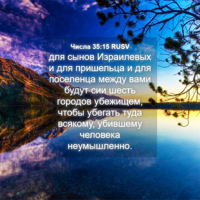Picture 04 - Числа 35:15 RUSV - для сынов Израилевых и для - Bible Verse Picture