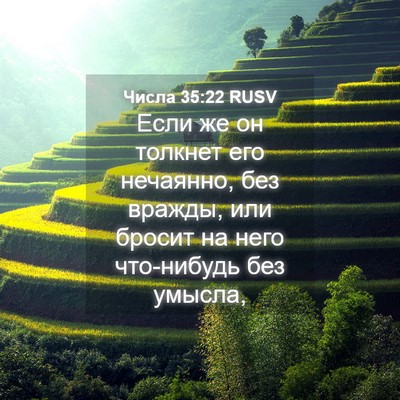 Picture 04 - Числа 35:22 RUSV - Если же он толкнет его - Bible Verse Picture