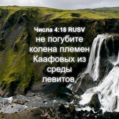 Picture 04 - Числа 4:18 RUSV - не погубите колена племен - Bible Verse Picture