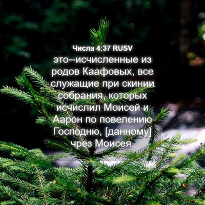 Picture 04 - Числа 4:37 RUSV - это--исчисленные из родов - Bible Verse Picture