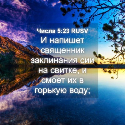 Picture 04 - Числа 5:23 RUSV - И напишет священник - Bible Verse Picture