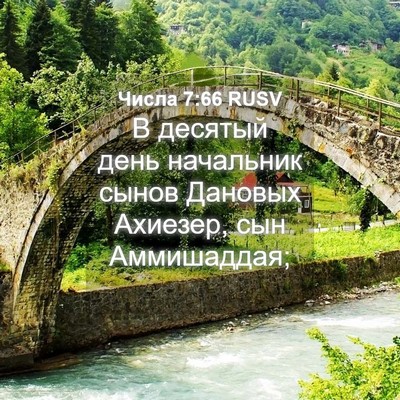 Picture 04 - Числа 7:66 RUSV - В десятый день начальник - Bible Verse Picture