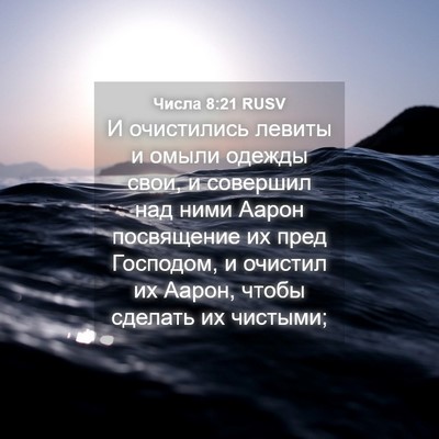 Picture 04 - Числа 8:21 RUSV - И очистились левиты и - Bible Verse Picture