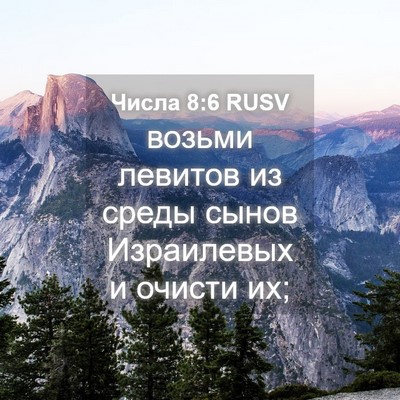 Picture 04 - Числа 8:6 RUSV - возьми левитов из среды - Bible Verse Picture