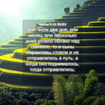 Picture 04 - Числа 9:22 RUSV - или, если два дня, или - Bible Verse Picture