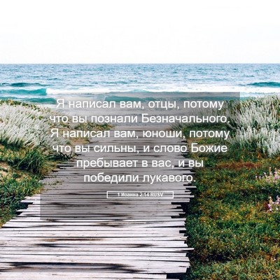 Picture 05 - 1 Иоанна 2:14 RUSV - Я написал вам, отцы, потому - Bible Verse Picture