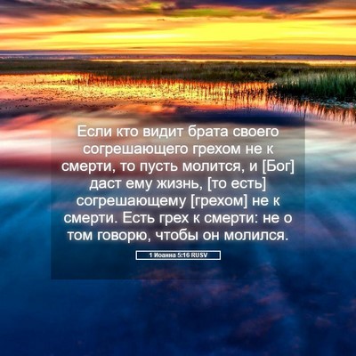 Picture 05 - 1 Иоанна 5:16 RUSV - Если кто видит брата - Bible Verse Picture