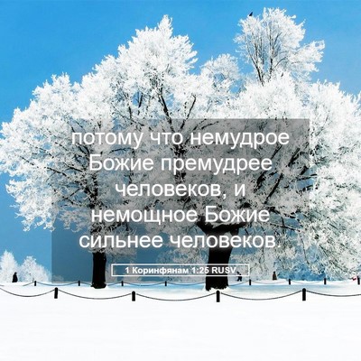 Picture 05 - 1 Коринфянам 1:25 RUSV - потому что немудрое Божие - Bible Verse Picture