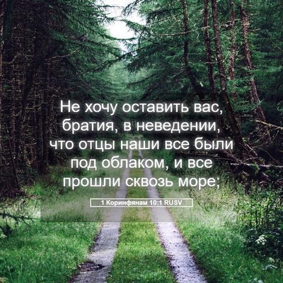 Picture 05 - 1 Коринфянам 10:1 RUSV - Не хочу оставить вас, - Bible Verse Picture