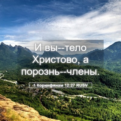 Picture 05 - 1 Коринфянам 12:27 RUSV - И вы--тело Христово, а - Bible Verse Picture