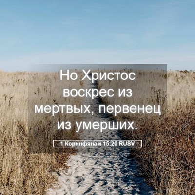 Picture 05 - 1 Коринфянам 15:20 RUSV - Но Христос воскрес из - Bible Verse Picture