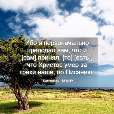 Picture 05 - 1 Коринфянам 15:3 RUSV - Ибо я первоначально - Bible Verse Picture