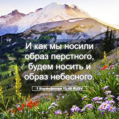 Picture 05 - 1 Коринфянам 15:49 RUSV - И как мы носили образ - Bible Verse Picture