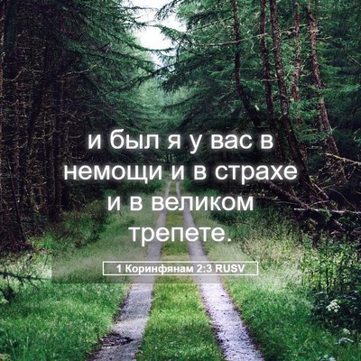 Picture 05 - 1 Коринфянам 2:3 RUSV - и был я у вас в немощи и в - Bible Verse Picture