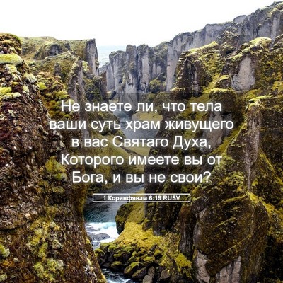 Picture 05 - 1 Коринфянам 6:19 RUSV - Не знаете ли, что тела ваши - Bible Verse Picture