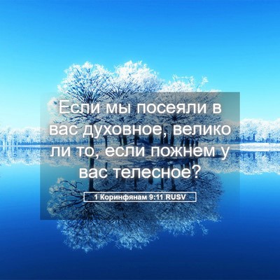 Picture 05 - 1 Коринфянам 9:11 RUSV - Если мы посеяли в вас - Bible Verse Picture