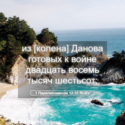 Picture 05 - 1 Паралипоменон 12:35 RUSV - из [колена] Данова готовых - Bible Verse Picture