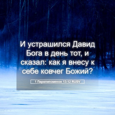 Picture 05 - 1 Паралипоменон 13:12 RUSV - И устрашился Давид Бога в - Bible Verse Picture