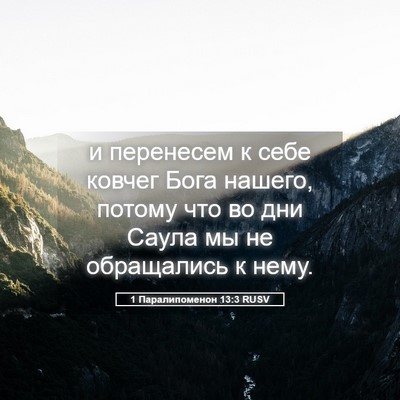 Picture 05 - 1 Паралипоменон 13:3 RUSV - и перенесем к себе ковчег - Bible Verse Picture