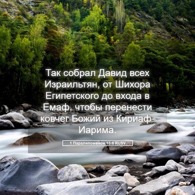 Picture 05 - 1 Паралипоменон 13:5 RUSV - Так собрал Давид всех - Bible Verse Picture