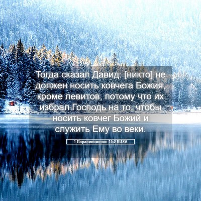 Picture 05 - 1 Паралипоменон 15:2 RUSV - Тогда сказал Давид: [никто] - Bible Verse Picture