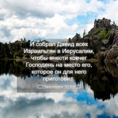 Picture 05 - 1 Паралипоменон 15:3 RUSV - И собрал Давид всех - Bible Verse Picture
