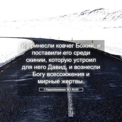 Picture 05 - 1 Паралипоменон 16:1 RUSV - И принесли ковчег Божий, и - Bible Verse Picture