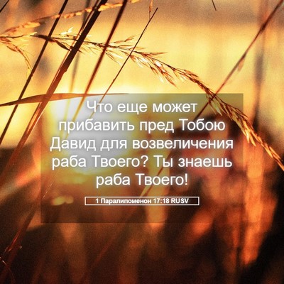 Picture 05 - 1 Паралипоменон 17:18 RUSV - Что еще может прибавить - Bible Verse Picture
