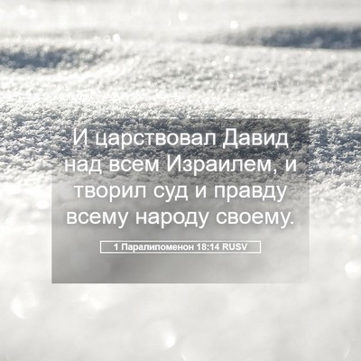 Picture 05 - 1 Паралипоменон 18:14 RUSV - И царствовал Давид над - Bible Verse Picture