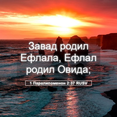 Picture 05 - 1 Паралипоменон 2:37 RUSV - Завад родил Ефлала, Ефлал - Bible Verse Picture