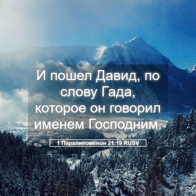 Picture 05 - 1 Паралипоменон 21:19 RUSV - И пошел Давид, по слову - Bible Verse Picture