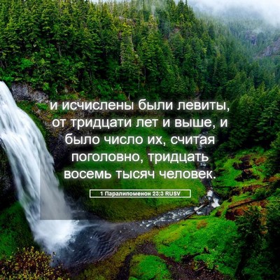 Picture 05 - 1 Паралипоменон 23:3 RUSV - и исчислены были левиты, от - Bible Verse Picture
