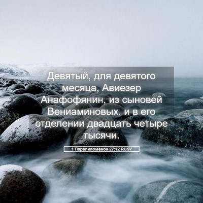 Picture 05 - 1 Паралипоменон 27:12 RUSV - Девятый, для девятого - Bible Verse Picture