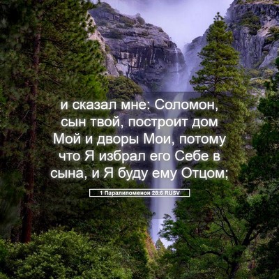 Picture 05 - 1 Паралипоменон 28:6 RUSV - и сказал мне: Соломон, сын - Bible Verse Picture
